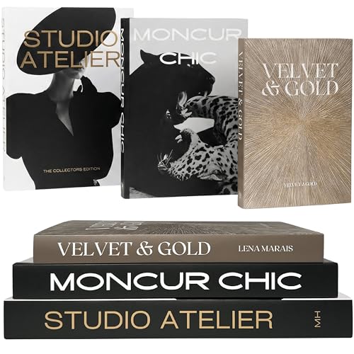 Image of Aesthetic Decorative Books Set of 3, Luxury Fashion Removable Covers, Beautiful Faux Books for Modern Home Decoration, Real Books, Blank Pages, Enhance Your Coffee Table, Bookshelf or Mantel Decor