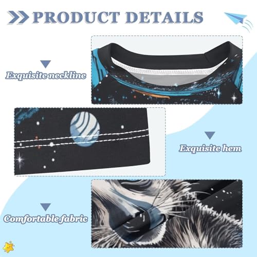 Kids Swimsuit Lemur Monkey Animal Galaxy Sunscreen T-Shirts Swimwear Sets UPF 50+3