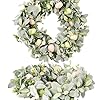 20 lambs ear wreath with boxwood pastel easter eggsperfect for spring easter door decor rustic handmade seasonal garland for home front door living room wall decoration  urban country home decor