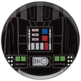 Zak! Designs Dinner Plate featuring Darth Vader Graphics from Star Wars, Reusable, Break Resistant, BPA-free Melamine, 10