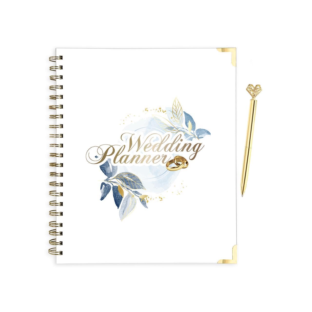 Hochzeitsplaner Buch und Organizer, Brautplaner inklusive Countdown-Kalender, schönem Stift, Hochzeitsplanungsbuch, Budgetplaner, Hochzeitszeitleiste, Händlerkontakte.