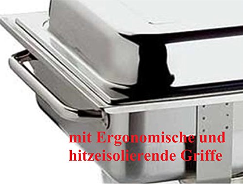 Gastro-Bedarf-Gutheil Chafing Dish Speisenwärmer aus Edelstahl Wärmebehälter Rechaud bestehend aus: 1 Gestell mit… – Bild 3