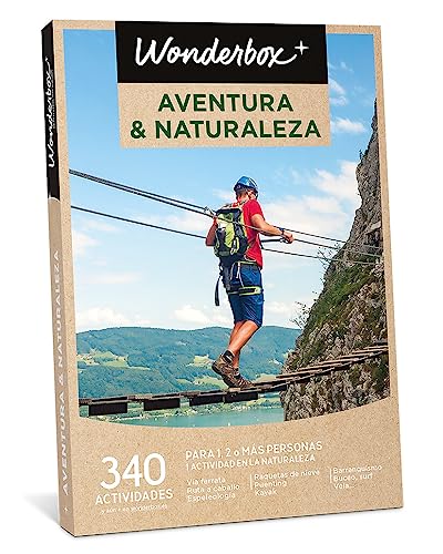 WONDERBOX - Caja Regalo - Aventura & Naturaleza - 1 Actividad de Aventura en la Naturaleza: en el Agua, en el Aire, por Tierra para 1, 2 o más Personas - 340 Actividades - Ideas Regalo