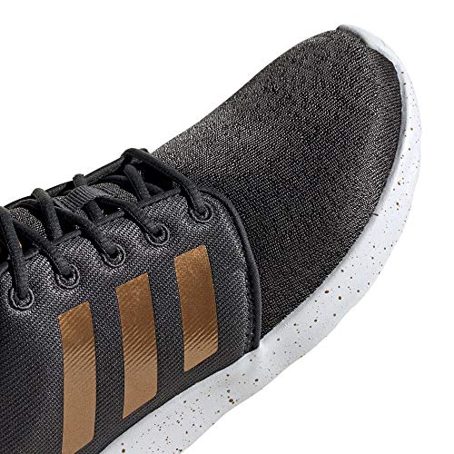 adidas Women's Cloudfoam QT Racer Xpressive-Contemporary Cloadfoam Running Sneakers Shoes, Grey Six/tactile gold met./ftwr White, 9 M US