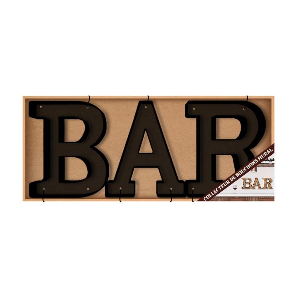 Collecteur de bouchon de bar en bois déco murale design