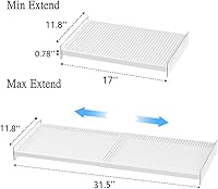 Vista 3 de Estantes organizadores de armario expandibles, sistema organizador de armario ajustable, separador de armario, organización de almacenamiento