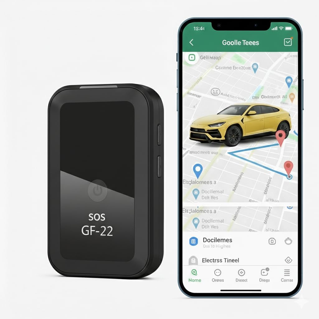 KF Premium Mini GPS Tracker for Vehicles, Pets & Luggage – Real Time Hidden Magnetic Car Tracker Device – Wireless GPS Locator with Voice Recording & Easy Setup