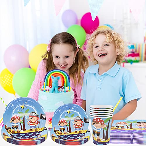 24pcs Set de Vaisselle de Fête , Nesloonp Fête Anniversaire Enfant Assiettes de Fête , Décoration de Fête d'anniversaire… - Image 7