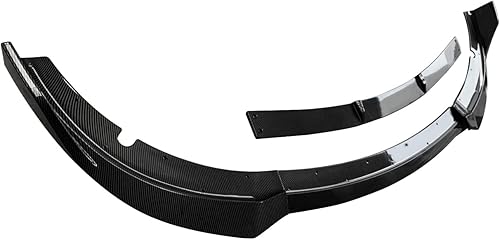 Miniatura 4 de Para cargador de borde delantero apto para Dodge Charger SRT Hellcat Scat 2020-2023, parachoques delantero divisor 4 piezas ABS pintado fibra de