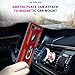 LeYi Compatible for iPhone 8 Plus Case, iPhone 7 Plus Case, iPhone 6 Plus Case with Tempered Glass Screen Protector [2Pack], Military-Grade Phone Case with Ring Kickstand for iPhone 6s Plus, Red
