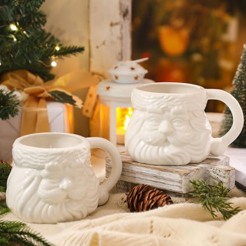Juego de 2 Tazas Santa Claus de Cerámica 16 oz miniatura 5