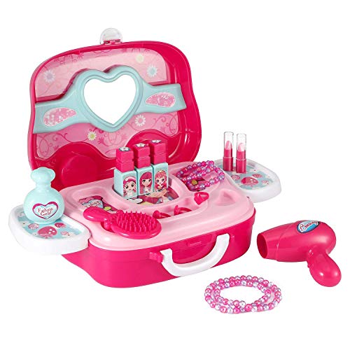 Image of Magicwand ABS Plastic Pretend Play Carry Along Beauty Make-Up Vanity Box Case【Made in India】【Multi-Colored】【2 Yrs & Up】【Pack of 1】