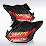 Autozensation Compatible with Ford Focus 5Dr Hatchback 2015-2017, Smoke Lens LED Bar Tail Lights, L+R Pair Taillight Assembly