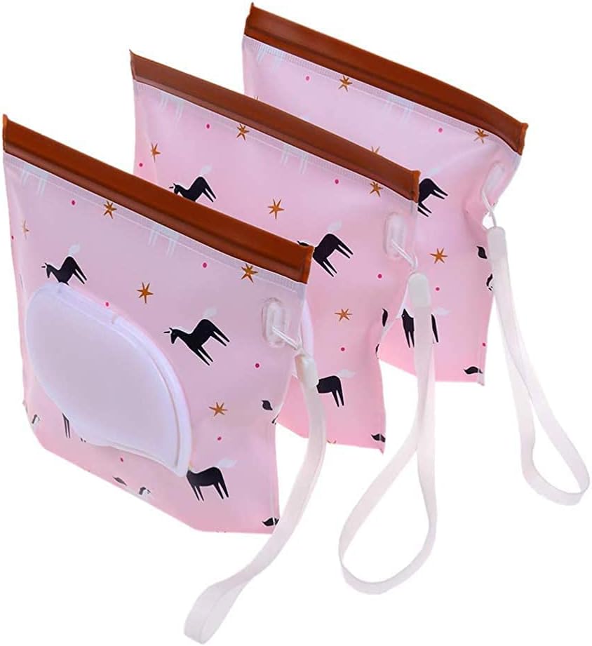 YeSBTx Tissue Box， Paper Holder， 3 Pcs Wet Wipe Pouch Travel Wet Wipe Case Wipes