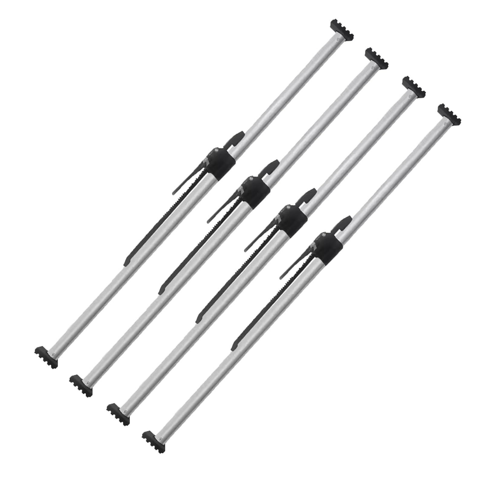 QIYFOZ Ratcheting Cargo Bar，，Adjustable Pickup Truck Bed Cargo Bar, 51.2"-74.8" Ratcheting Stabilizer, 440LB Capacity, 4-Piece Set for Trailers & Box Trucks (130-168cm)