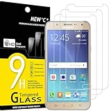 NEW'C 3 Stück für Samsung Galaxy J7 für Panzerglas, Frei von Kratzern, 9H Festigkeit, HD Bildschirmschutzfolie, 0.33mm Ultra-klar, Ultrawiderstandsfähig