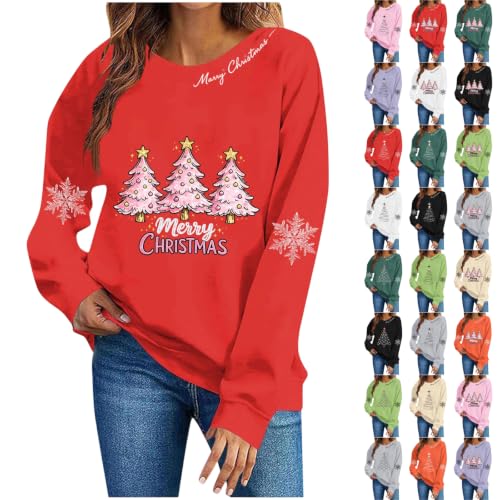 Christmas Sweatshirts for Women Merry Christmas Graphic Pullover Tops - image 1