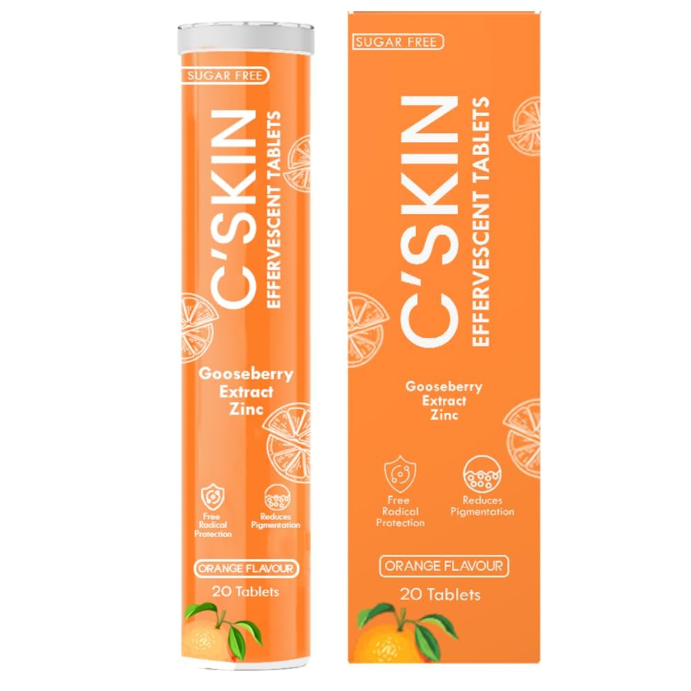 Skin Glow Effervescent Tablets | Vitamin C, Hyaluronic Acid and Antioxidants | Daily Skin Hydration and Radiance Support (Orange Flavour) (20 Tablets)-picture-24