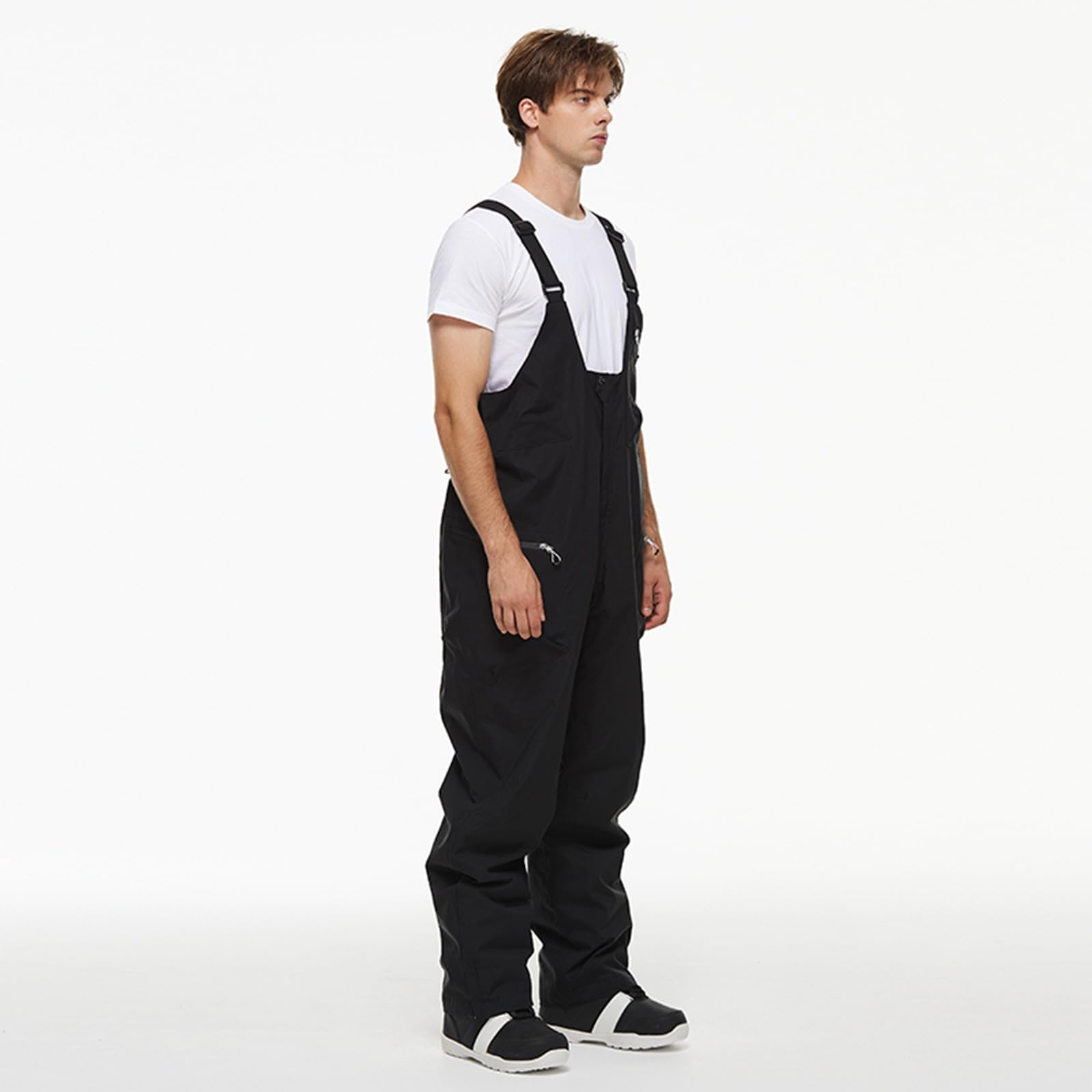 Generisch Salopette da uomo, baggy, da snowboard, da sci, da uomo, oversize, con bretelle, unisex, impermeabili, antivento, traspiranti, per attività all'aria aperta