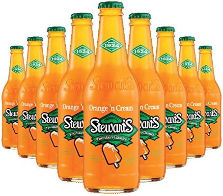 Stewart's Orange & Cream Soda, 12 fl oz (24 Glass Bottles)