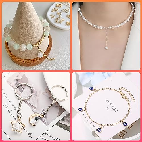 SOSMAR 902 Pcs Jewellery Clasps Set, Lobster Clasps with Jump Rings, Crimp Covers, Crimp Beads, Chain Extender & Tweezer - Image 2