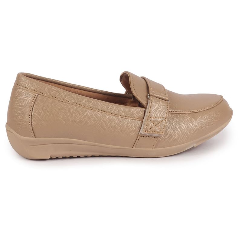 Image of FAUSTO Women's Comfortable Formal Adjustable Strap Hook and Loop Slip On Shoes|Party Shoe|Office Shoe