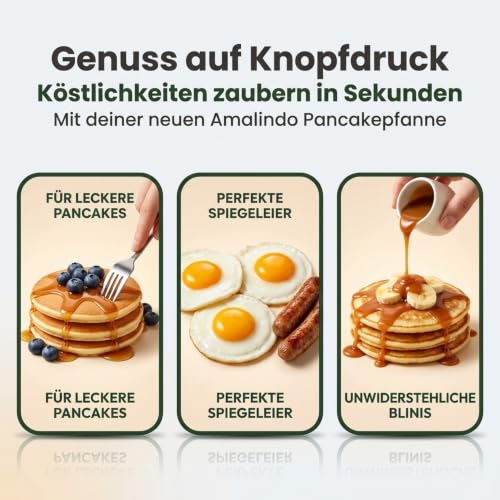 Amalindo Pancake Pfanne Induktion Ø26 cm, 4 Mulden, Aluminiumguss – Ansicht 6