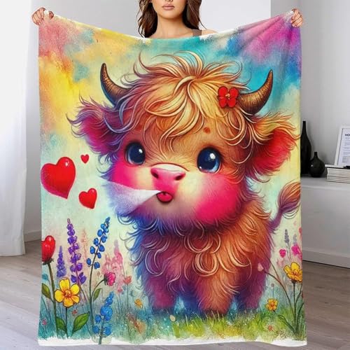 Couverture lit douce Highland Cattle pour soirées cocooning - 6