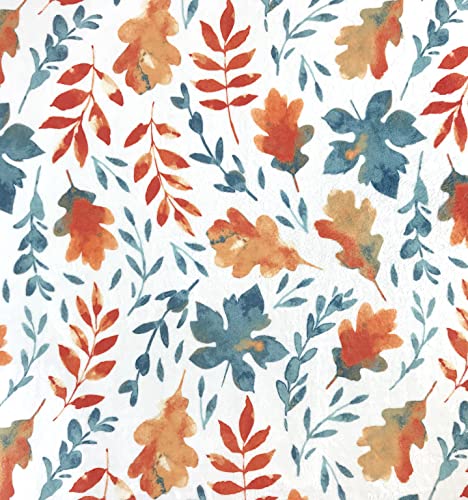 Fall Decor Throw Blanket: Contemporary Autumn Leaf Print On Soft White Velvet Fleece For Living Room Couch Chair Bed Or Dorm #TOP1