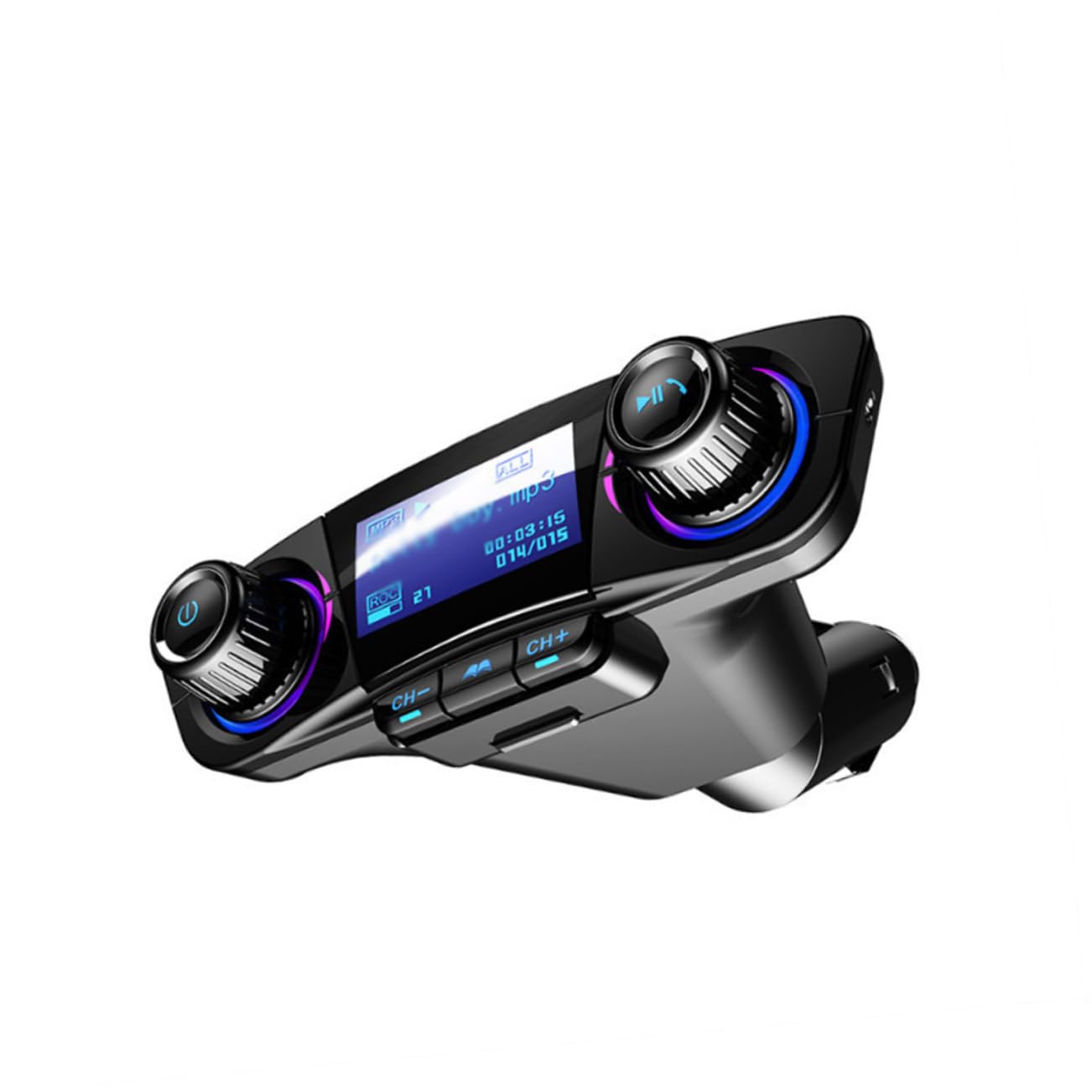 Lettore Mp3 Auto Multifunzionale Display LED e Tecnologia Wireless, Doppia Porta USB 2.1a, Funzione Vivavoce e Ricezione Fm per Audio e Chiamate in Guida