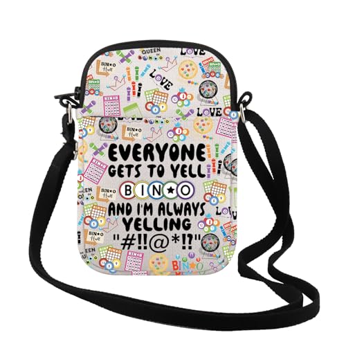 TSOTMO Funny Game Player Gift Game Lover Everyone Gets To Yell Lucky Crossbody Bag Gift for Women