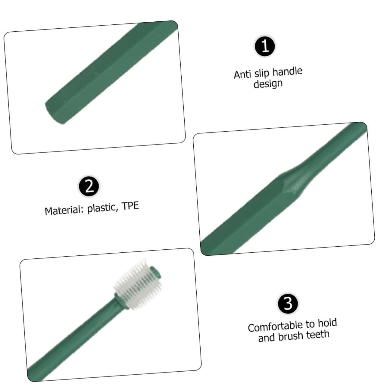 Toddmomy Pet Oral Cleaning Brush 360 Degree Pet Toothbrush Gently Dog's Teeth TPE Material Non-Slip Grip