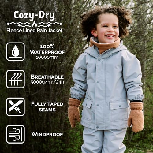 JAN & JUL Kids Water-proof Fleece-lined Rain-Coat Jacket Hooded - Image 4