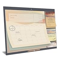 Wandkalender Familienkalender 2025-2026 – Smart Panda Ästhetisch Familienplaner mit 3 x Klebezettel – Kalender Planer, jeder Monat zum Ansehen – August 2025 bis Dezember 2026, 30x40cm