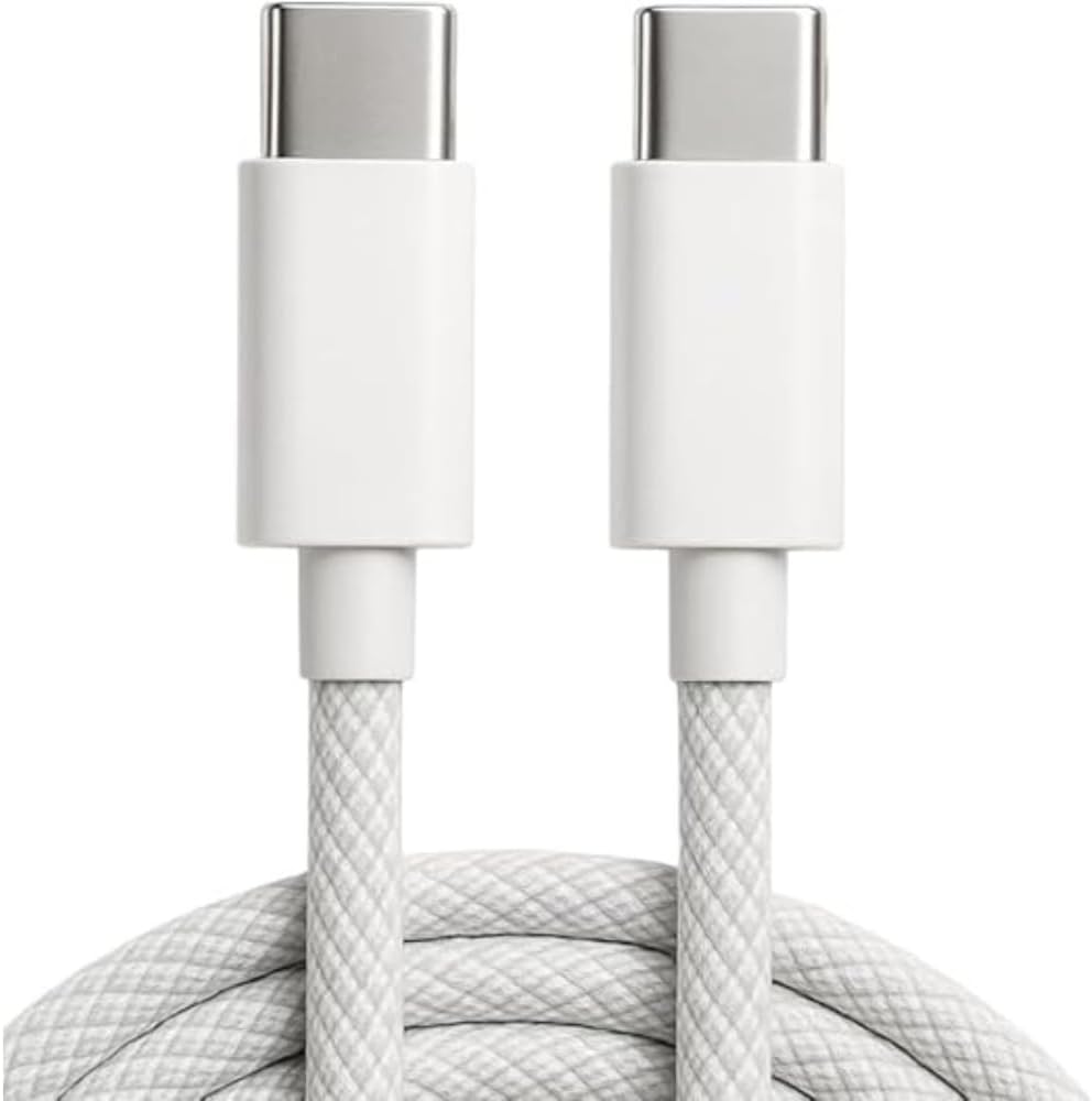 Cabo USB-C Tipo C Trançado 1,5M De Nylon Premium Compatível com iPhone 15, 15 Pro/Max, iPhone 16, 16 Pro/Max, iPhone 17, 17Pro/Max, Samsung Galaxy, IOS/Android