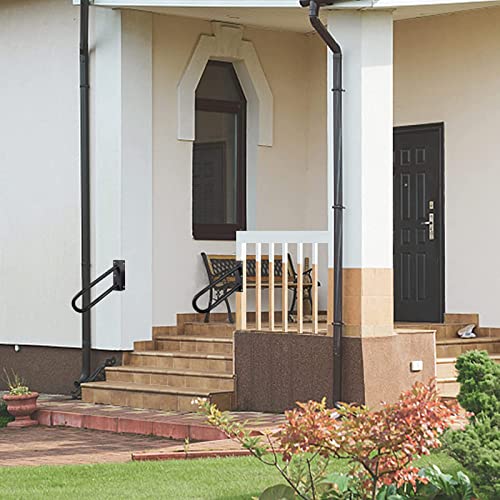 Hohong Handrails For Outdoor Steps, 18Inch Non-Slip Handrail For Stairs, Outdoor Stair Railing Hand Rails For Elderly, Kids, Disabled - (Black, Right) #TOP5