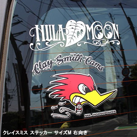 Amazon.co.jp: MOONEYES クレイスミス ステッカー Clay Smith 右向き