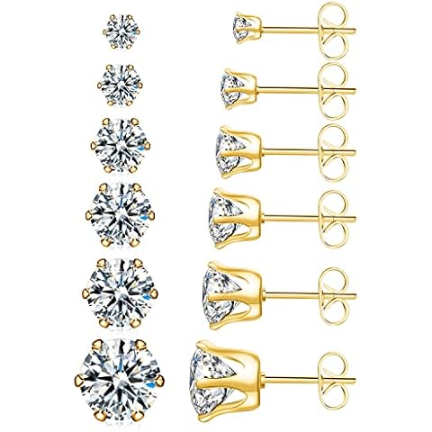 UHIBROS Cubic Zirconia Earrings Studs Cover