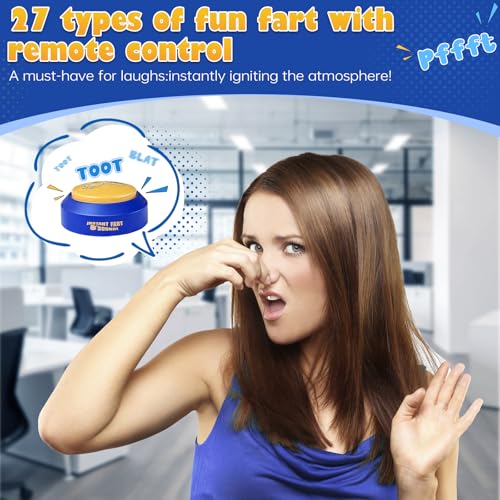 Remote Controlled Fart Machine, Plays 30 Funny Realistic Sounds, Wireless 50ft Range, Prank Toy for Games, Office Humor - Image 3