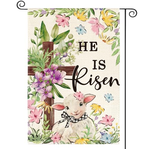 AVOIN colorlife He Is Risen Easter Garden Flag...