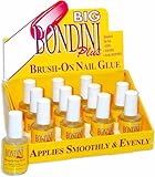 12 Bottle Display Big Bondini Plus All Purpose Brush On Nail Glue Adhesive 0.5oz