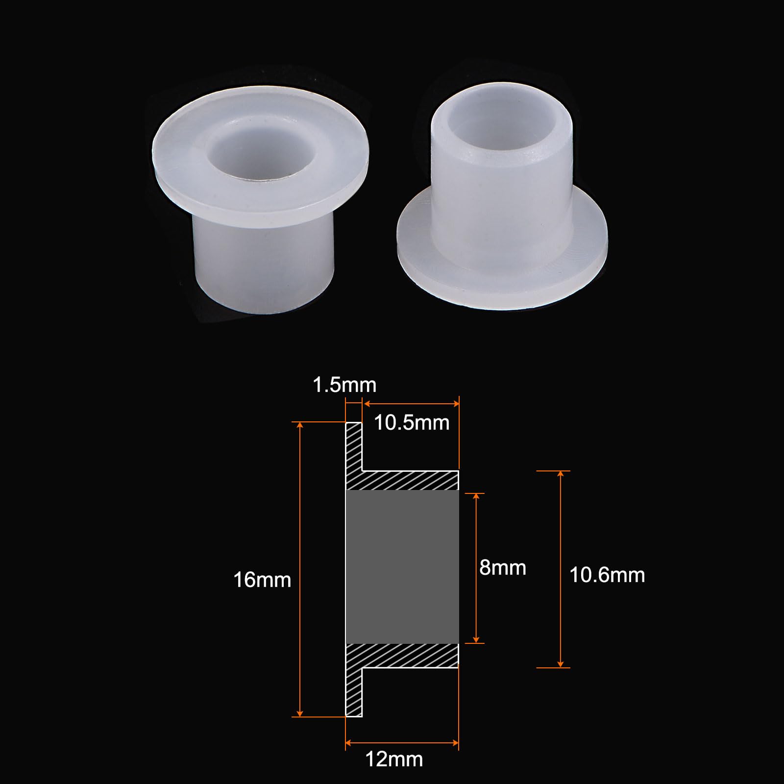 Boccole Teflon Boccole Autolubrificanti In Rame 4x6x5mm - 10 Pezzi, Per Applicazioni Industriali E Fai-da-te Kit Tubi Pellet - Foto 2