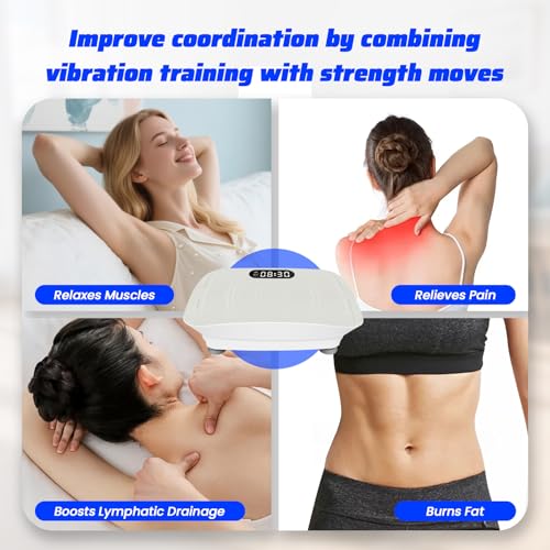 Image of Vibration Plate Exercise Machine, 10 Auto Programs & 10 Manual Levels Vibration Platform for Weight Loss /Lymphatic Drainage, 450lbs Capacity Vibration Board with Resistance Bands for Full Body Workout