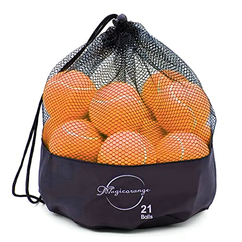 Magicorange Tennis Balls, 21 Pack Advanced Training Tennis Balls Practice Balls, Come With Mesh Bag For Easy Transport, Good For Beginner Training Ball (Orange) #TOP5