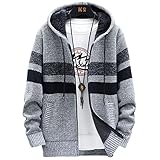 [ブランクブラン] メンズ パーカー ボア カーディガン ボーダー 暖かい 秋 冬 あったか ギフト アウター 上着 ライト グレー 2xl xxl サイズ 大きいサイズ ビッグ ゆったり トップス ウォーキング ウェア トレーニング 釣りウエア ダンス アウトドアウェア 寝巻き トラベルパジャマ モコモコ 温かいパジャマ 防寒 カジュアル フーディ― ライトグレー 2A-B31-LG2XL