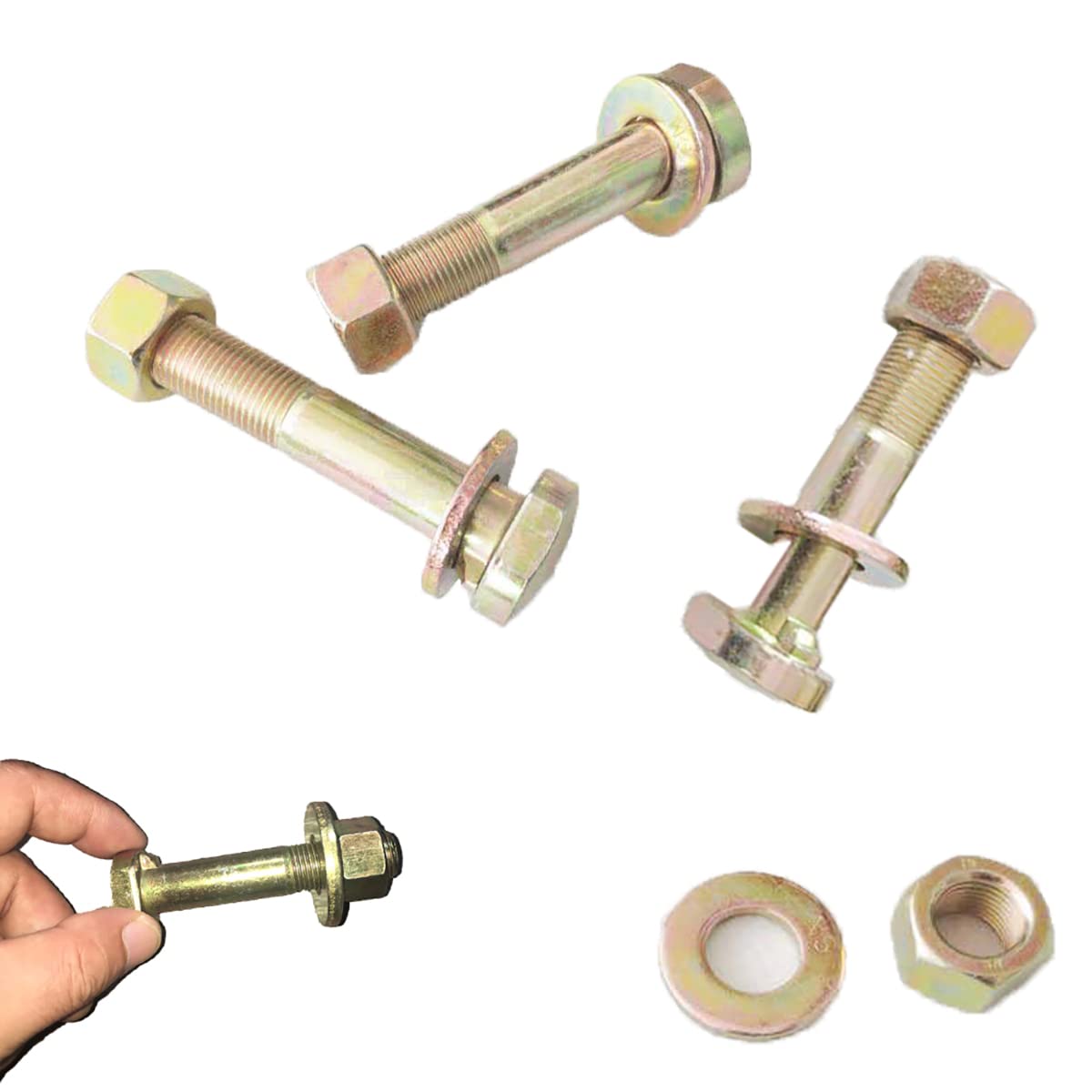 Lot de 10 boulons hexagonaux M16, petits boulons hexagonaux et écrous de 80 mm, capuchon à douille hexagonale, tête de bouton à douille hexagonale, kit d'assortiment de vis, boulons, écrous