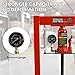 6 Ton Hydraulic Shop Press, Industrial-Grade H-Frame Heavy-Duty Bearing Press Machine with Adjustable Height & Stamping Plates for Bending, Straightening, U-Joints & Metalworking Red+Table