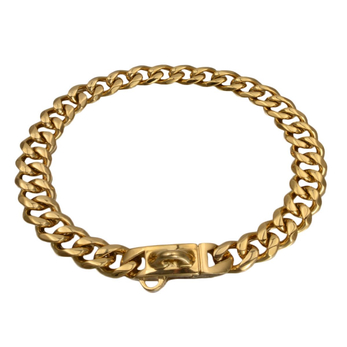 Toyvian Collar para Perros de Acero Inoxidable Resistente al Desgaste Accesorio Decorativo para Cachorros Diseño Elegante Dorado para Fiestas y Adiestramiento