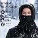 Plush-Lined Thickened Thermal Hat with Face Mask for Men & Women, Winter Warm Cycling Ski Mask Windproof Hooded Fur Snow Hat (US, Alpha, One Size, Khaki)