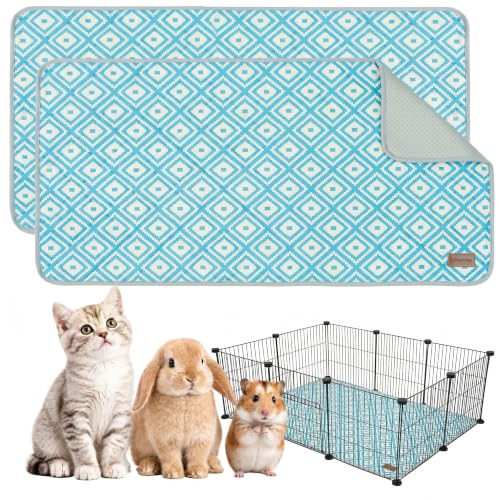Image of Washable Pee Pads for Dogs , 2 Pack Ultra-Absorbent Reusable Puppy Pads with Waterproof & Non-Slip Backing, Leak-Proof Protection for Dog Training , Crates , Whelping & Playpens ( 24x48 )